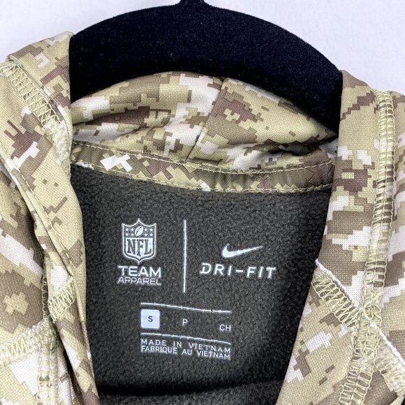 Nike Eagles Salute to Service Sideline Therma Pullover Hoodie Olive S - Picture 2 of 8